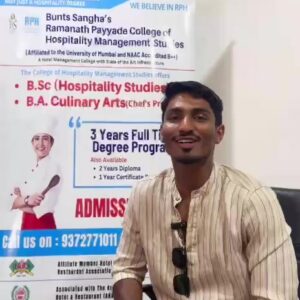 Ankith Manohar Bhandari, RPH alumnus, Food and Beverage Duty Manager at Kingfisher Bay Resort Australia